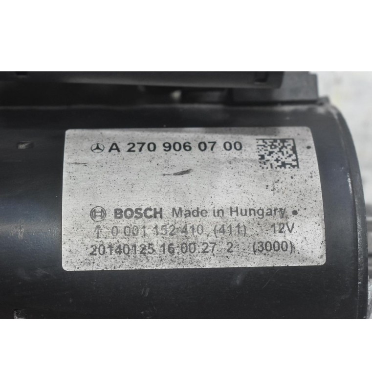 Μίζα Mercedes-Benz B Class W246 /CLA GLA 1.6 Turbo 270910 2011-2021 BOSCH A2709060700 0001152410  (411)