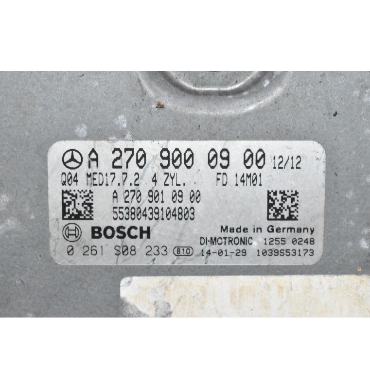 Εγκέφαλος  Mercedes-Benz B Class W246 /CLA GLA 1.6 Turbo 270910 270920 2011-2021 BOSCH A2709000900 0261S08233