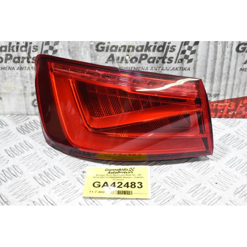 Φανάρι Πίσω Αριστερά Audi S3 - A3 2013-2021 8V5945095A (Sedan - Cabrio) (Γνήσιο)