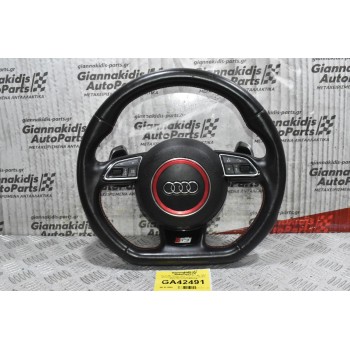Τιμόνι Με Χειρηστήρια Audi S3 - A3 - RS3 2013-2020 (Γνήσιο) (Flat Bottom) (Χωρίς Αερόσακο) 8V0419091AB