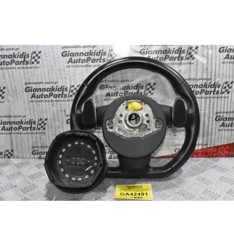Τιμόνι Με Χειρηστήρια Audi S3 - A3 - RS3 2013-2020 (Γνήσιο) (Flat Bottom) (Χωρίς Αερόσακο) 8V0419091AB