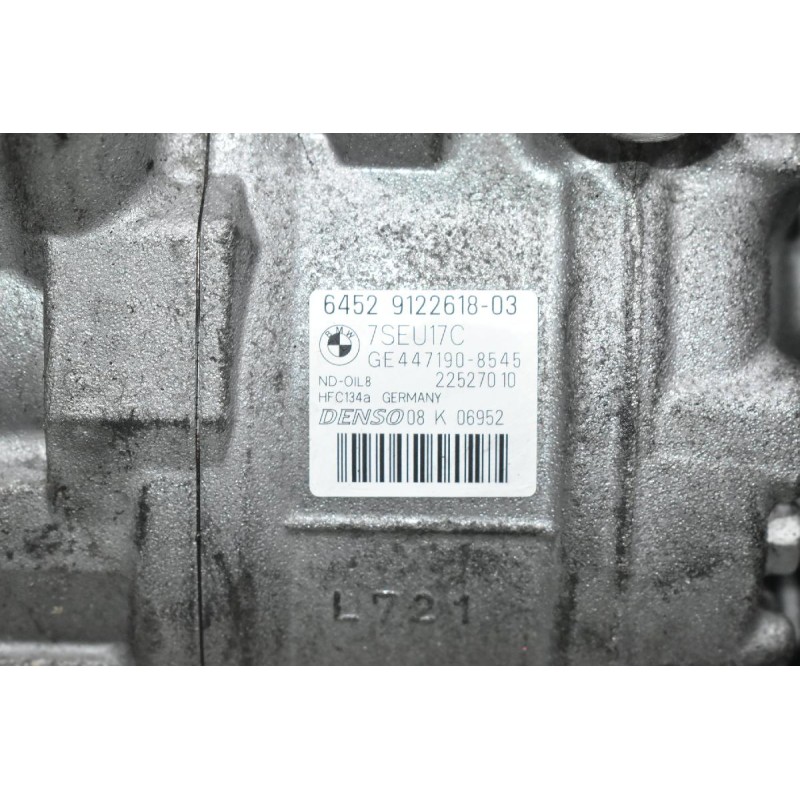 Κομπρεσέρ Aircondition - A/C Κλιματισμός Bmw 2005-2015 E90 E60 6452 912261803 7SEU17C 447191-8545 (Γνήσιο)
