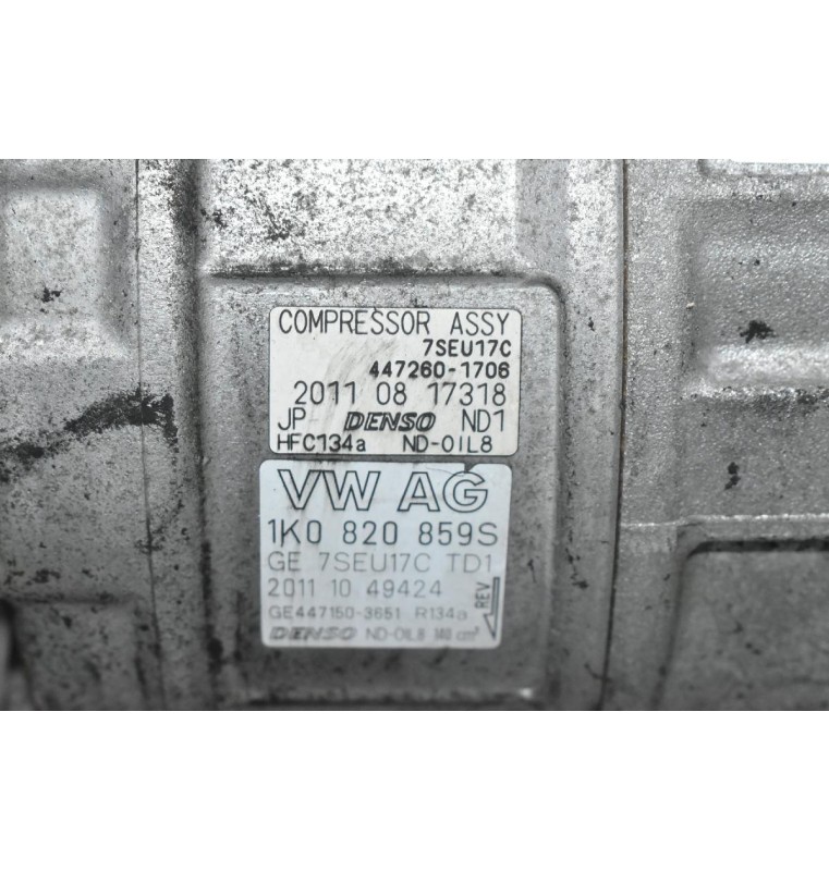 Κομπρεσέρ Aircondition - A/C Volkswagen Golf 1.4 TSI 2005-2015 1K0820859S 447260-1706 GE447150-3651 (Beetle Polo) (Skoda - Audi - Seat)