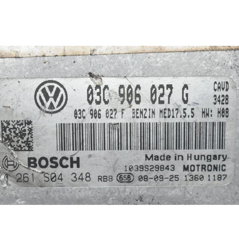 Εγκέφαλος Volkswagen 1.4 TSI CAV 2005-2015 BOSCH 03C906027G 0261S04348 (Seat - Audi - Skoda)