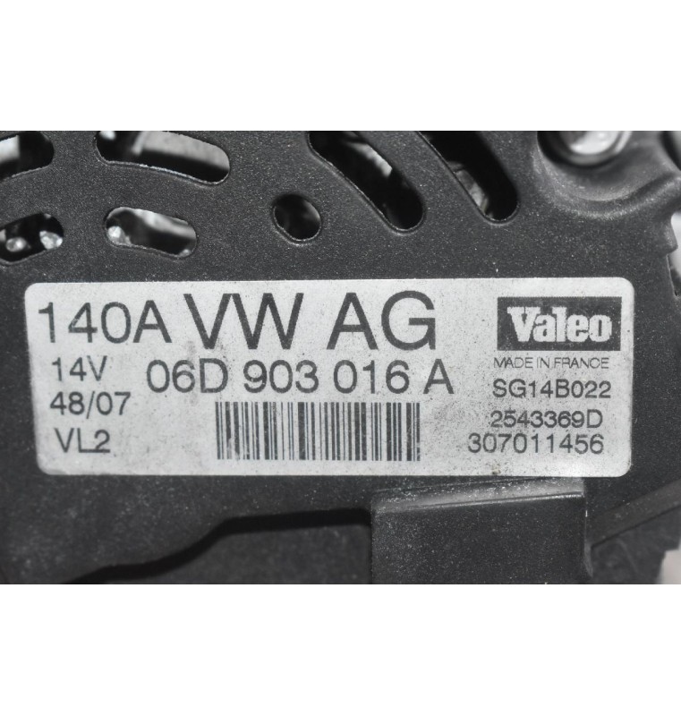 Δυναμό Audi A4 1.6 - 1.8 BFB 2000-2010 06D903016A 140A (Seat Volkswagen Skoda)