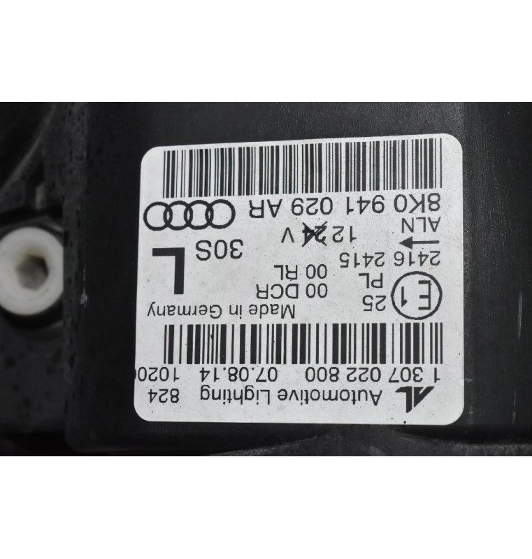Φανάρι Εμπρός Αριστερό Audi A4 B8 2008-2015 8K0941030AR 8K0941030 (Γνήσιο) (Με βάση Και Μπεκ Καθαρισμου)