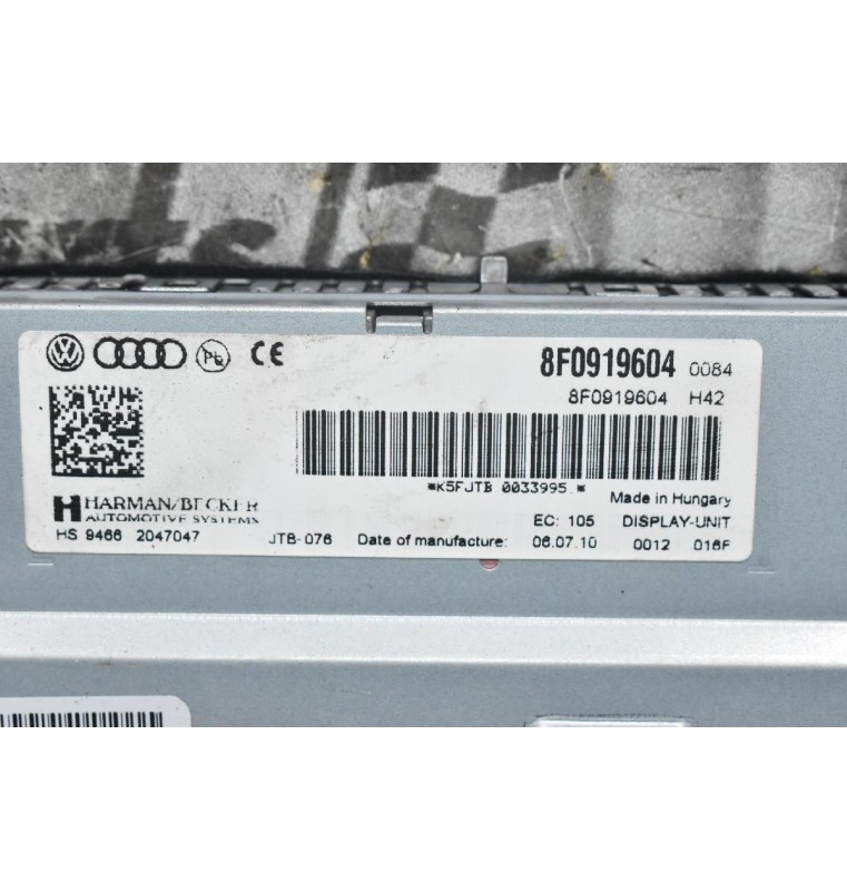 Οθόνη Εργαστασιακή Audi A4 - S4 B8 2008-2015 8T0919604 (Γνήσια) (A5 - A6 - Q5)