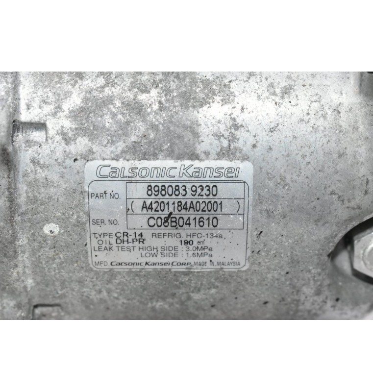 Κομπρεσέρ Aircondition Isuzu D-Max 4JJ1 2002-2012 CALSONIC 8980839230