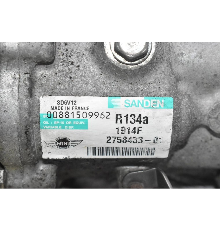 Κομπρεσέρ Aircondition - A/C Mini Cooper R56 N14B16 2006-2011 2758433-01 (Σπασμένη Φίσα)