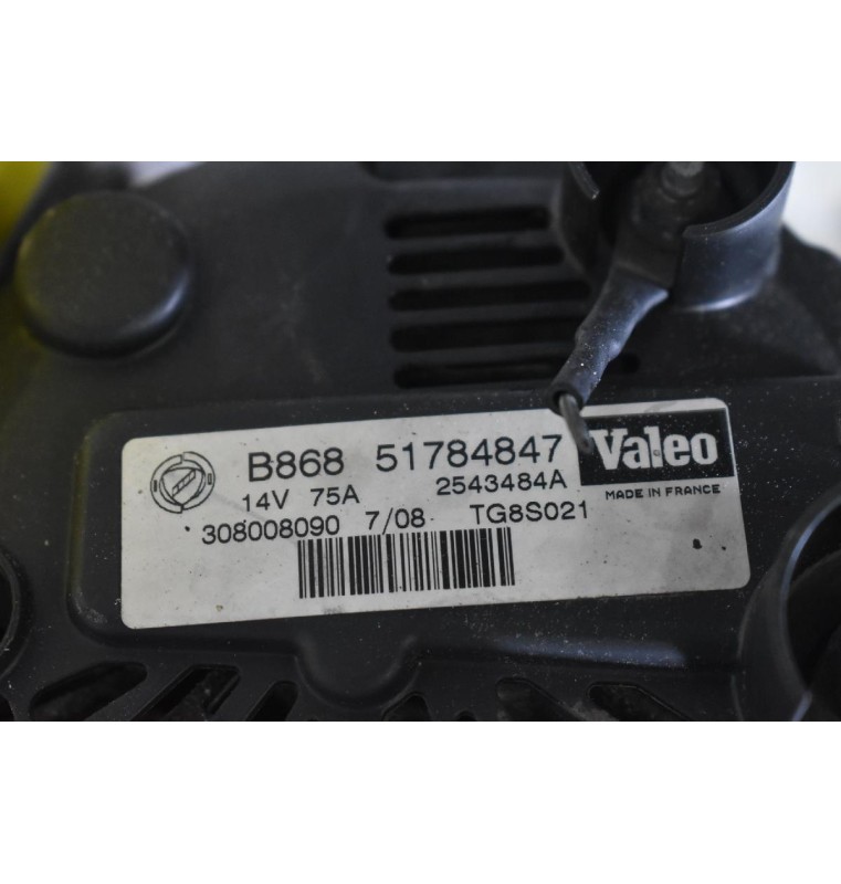 Δυναμό Fiat Punto - 500 - Doblo 1.3 JTD 199A2000 2006-2012 51784847 2543484A B868 75A (Fiorino)