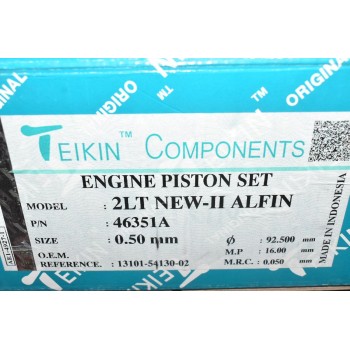 Πιστόνια ΣΕΤ Toyota Hilux 2LT 1990-2001 13101-54130-02 (Καινούρια) (Διάμετρος 92.5mm)