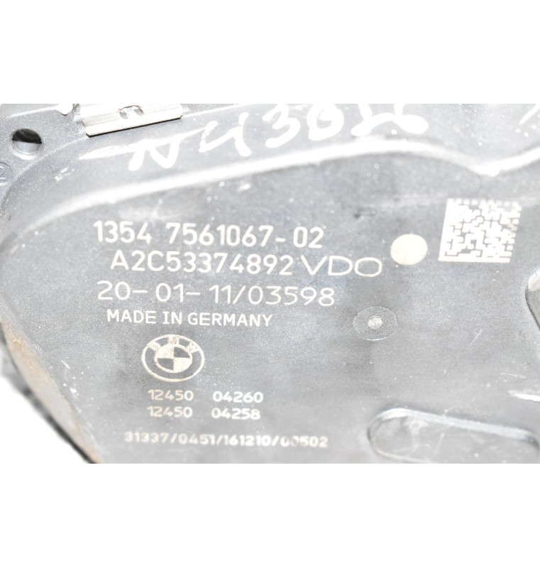 Πεταλούδα Γκαζιού Bmw Σειρά 3 - 1 E87 E90 116 / 316 N43B16 2005-2010 A2C53374892 7561067-02