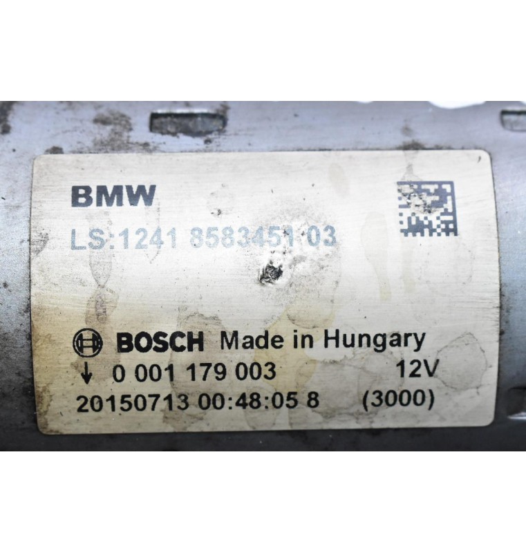 Μίζα Bmw 116 1.5d 3 Cylinder B37D15A 2015-2019 1241 858345103 0001179003