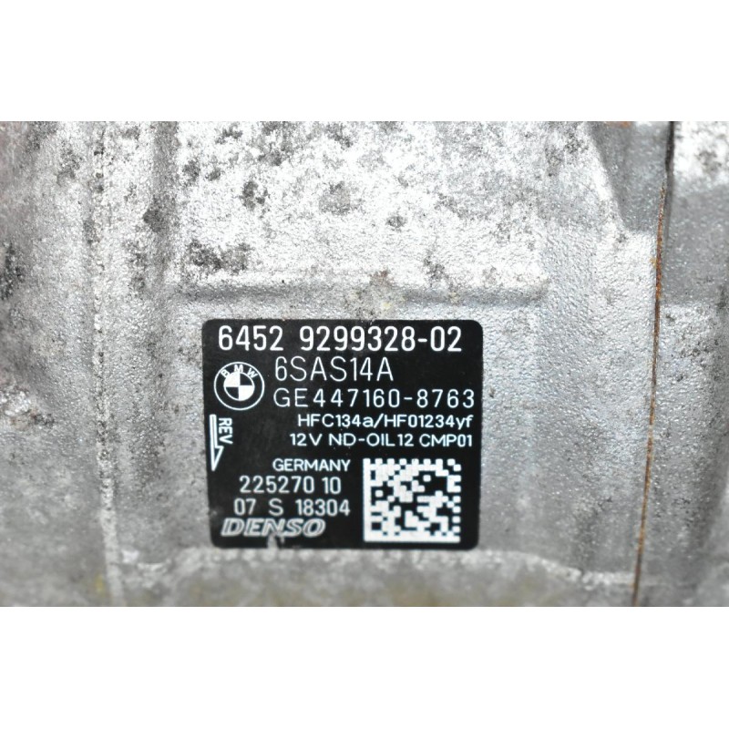 Κομπρεσέρ Aircondition - A/C Bmw Σειρα 1 F20 1.5d B37D15A 2015-2019 DENSO 6452 9299328-02 447160-8763