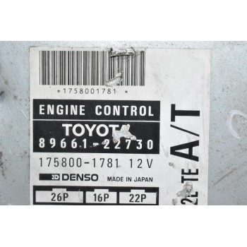 Εγκέφαλος Toyota Hilux 2.4 2LT 1997-2001 89661-22730 175800-1781