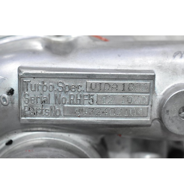 Turbo/Τουρμπίνα Isuzu D-Max - Campo 4JA1 101PS 2.5cc 2002-2007 8972402104