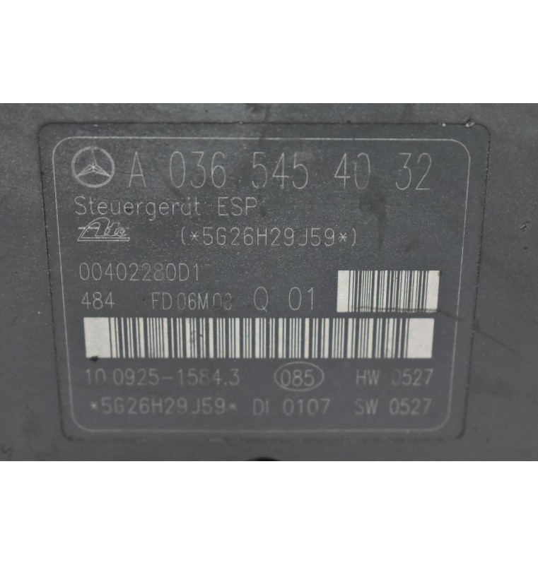 Μονάδα ABS Mercedes-Benz W203 W209 R171 2000-2010 A0064310312 A0365454032 (CL203 S203) (Μικρό Σπάσιμο Στην Φίσα)