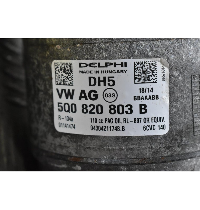Κομπρεσέρ Aircondition A/C Volkswagen Polo 1.4 TDI CUS 2014-2020 5Q0820803D (Seat - Skoda - Audi) (Γνήσιο)