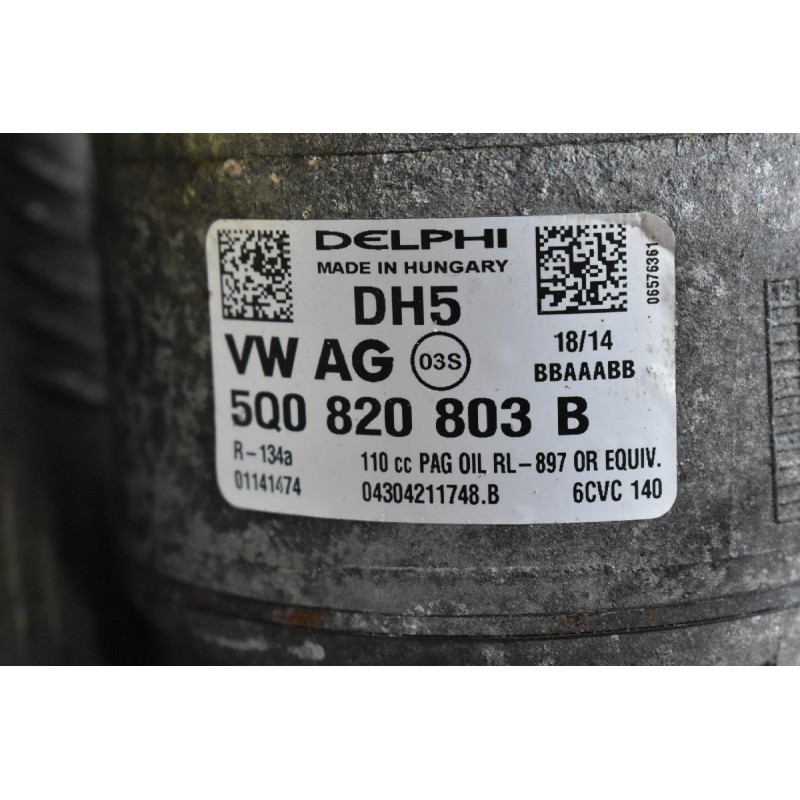 Κομπρεσέρ Aircondition A/C Volkswagen Polo 1.4 TDI CUS 2014-2020 5Q0820803D (Seat - Skoda - Audi) (Γνήσιο)