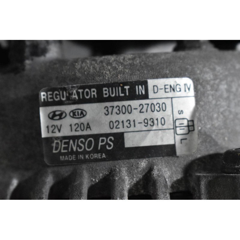 Δυναμό Kia Sportage - Tucson 2.0 CRD 140PS D4EA 2004-2009 37300-27030 120A (Εξόστερ Πισω)