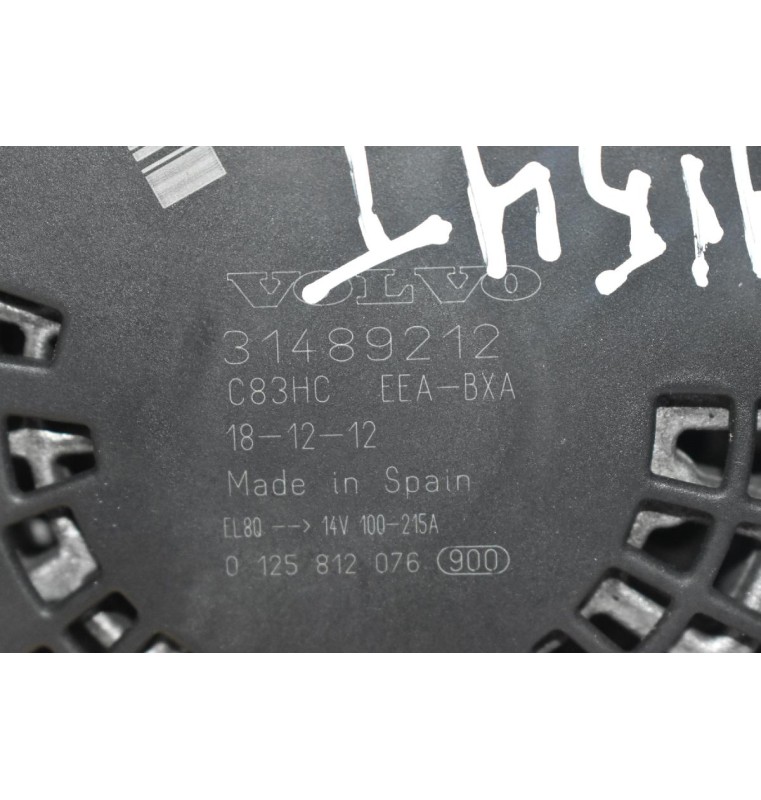 Δυναμό Volvo V40 1.5 B4154T 2013-2019 31489212 0125812076 (XC40 XC60 S60 V60 S90 V90 XC90)