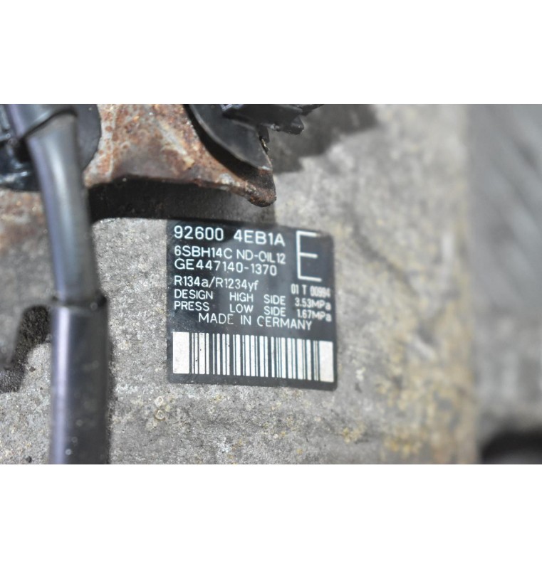 Κομπρεσέρ Aircondition A/C Renault Megane - Nissan Qashqai - Opel Vivaro 1.6 DCI R9M 2008-2022 92600-4EB1A GE447140-1370 (Talisman - Scenic - Trafic) (Γνήσιο)