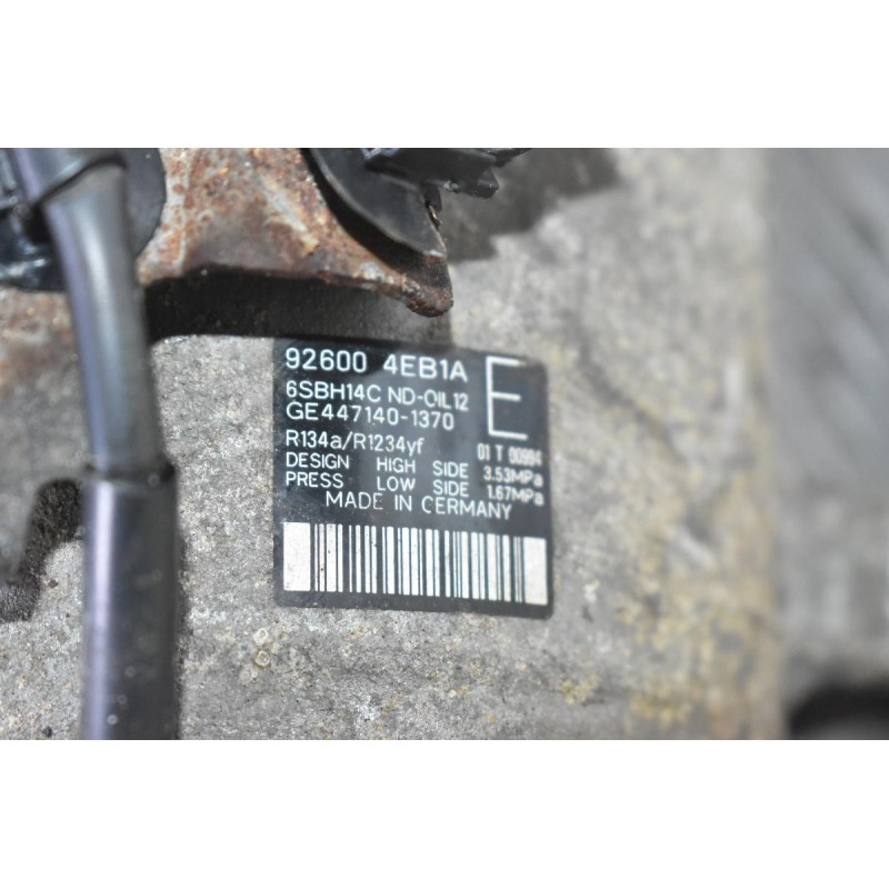 Κομπρεσέρ Aircondition A/C Renault Megane - Nissan Qashqai - Opel Vivaro 1.6 DCI R9M 2008-2022 92600-4EB1A GE447140-1370 (Talisman - Scenic - Trafic) (Γνήσιο)