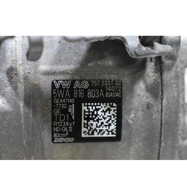 Κομπρεσέρ Aircondition A/C Volkswagen Golf / Polo 1.0 Tsi DLA 2017-2021 5WA816803A GE447140-7732 (Audi A3) (Seat Leon / Arona) (Skoda Octavia) (Γνήσια)