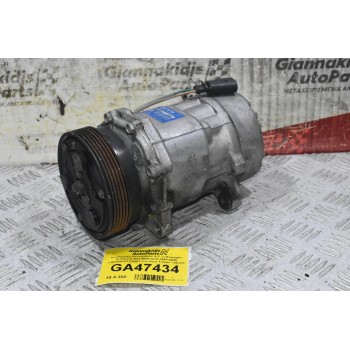 Κομπρεσέρ Aircondition A/C Volkswagen Golf 4 1.8 20vt BAM AUQ 1998-2005 1J0820803K (Seat Leon Ibiza Toledo / Skoda Octavia / Audi A3 S3) (Μικρό Σπάσιμο Στην Φίσα)