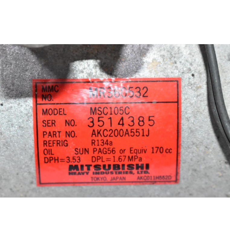 Κομπρεσέρ Aircondition Mitsubishi L200 4D56 K74 1997-2005 MR360532