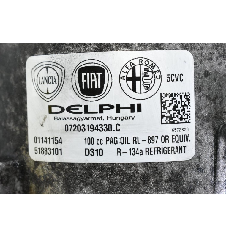 Κομπρεσέρ Aircondition A/C Fiat Doblo / Punto / Fiorino / 500 / Tipo 1.3 Multijet 199B4000 51883101 2010-2015 (Alfa Romeo Mito / Lancia)