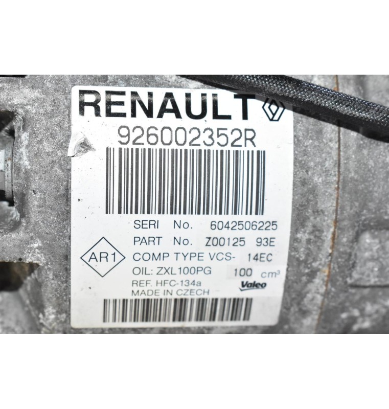 Κομπρεσέρ Aircondition - A/C Κλιματισμός Renault Clio / Kangoo / Captur 1.5 K9K 2002-2010 92600235 (Γνήσιο)