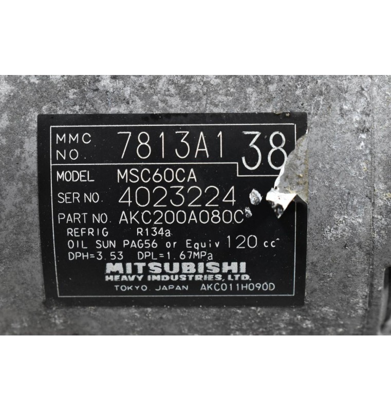 Κομπρεσέρ Aircondition A/C Mitsubishi Colt 1.3 1.1 1.5 4A90 2004-2012 7813A138 MSC60CA AKC200A080C