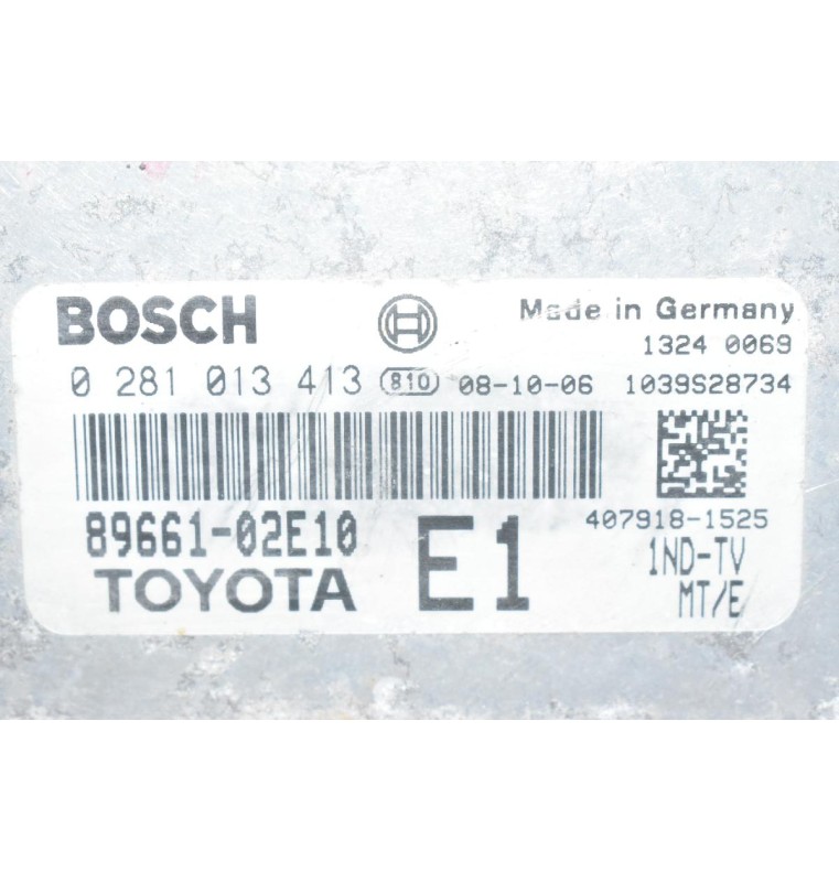 Εγκέφαλος Toyota Corolla - Auris 1.4D D4D 2005-2010 89661-02E10 0281013413