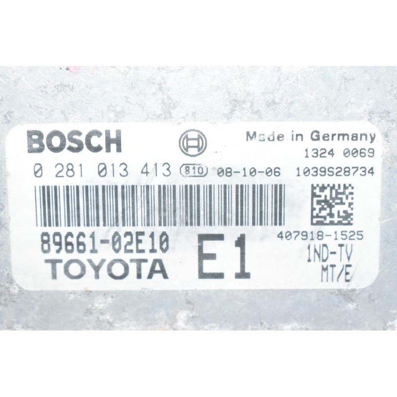 Εγκέφαλος Toyota Corolla - Auris 1.4D D4D 2005-2010 89661-02E10 0281013413