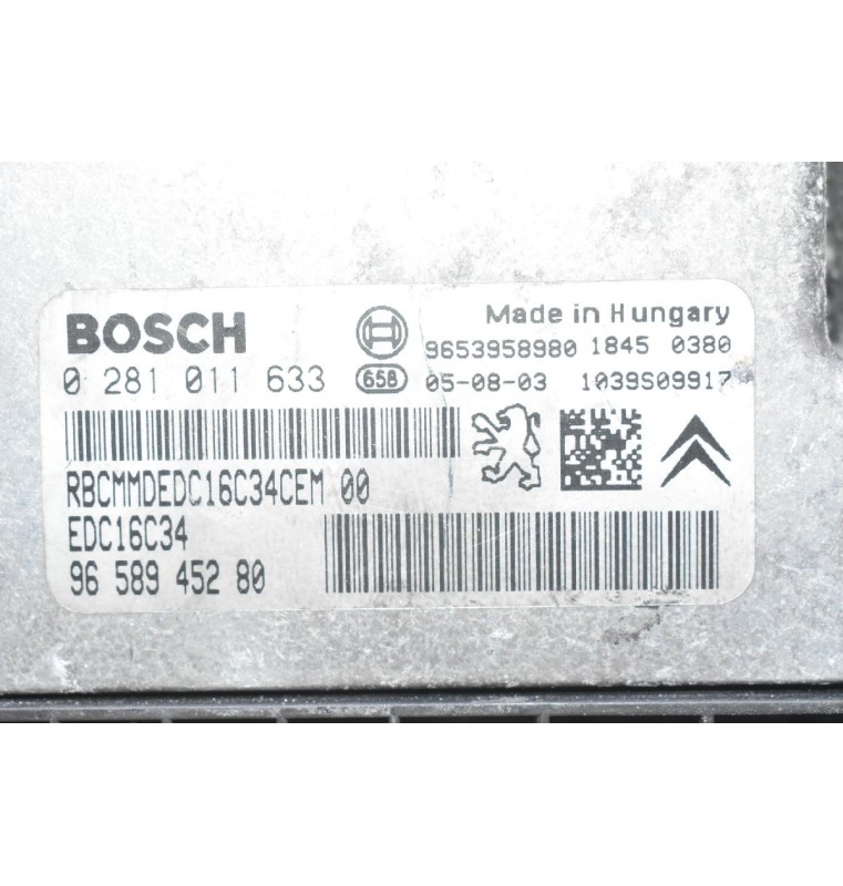 Εγκέφαλος Peugeot 307 - 407 / Citroen C4 1.6 HDI 2005-2016 9658945280 0281011633 9653958980