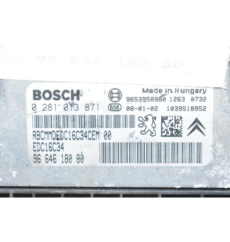 Εγκέφαλος Citroen Berlingo / Peugeot 1.6 HDI 2005-2016 9664618080 0281013871 9653958980 1039S18952