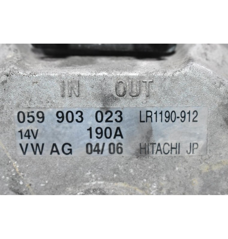 Δυναμό Volkswagen Touareg 3.0 BKS 14V 190A 2002-2013 059903023 LR1190-912 (Audi Q7 A6 A8) (Porsche Cayenne)