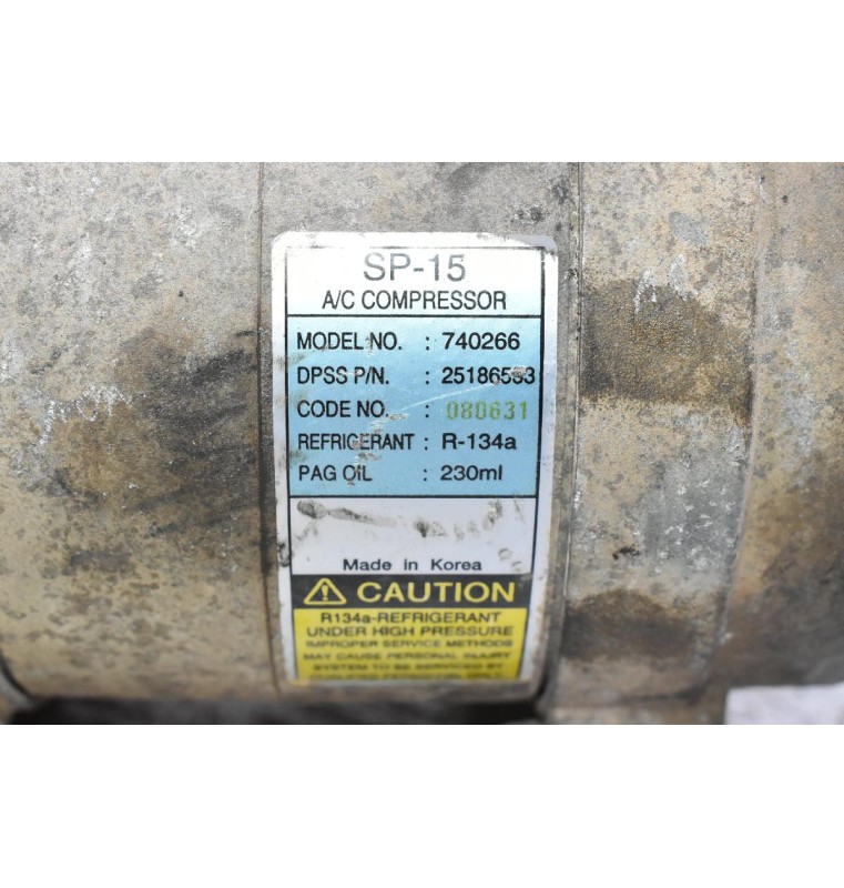 Κομπρεσέρ Aircondition - A/C Isuzu D-Max 3.0 4JJ1 2007-2012 25186533 (Πρόβλημα Στη Φισα)