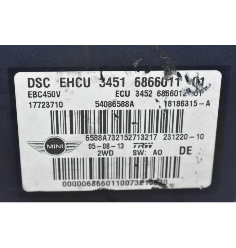 Μονάδα ABS Mini Cooper S - Countryman 2010-2019 3451 6866011-01 54086588A 17723710 18186315-A