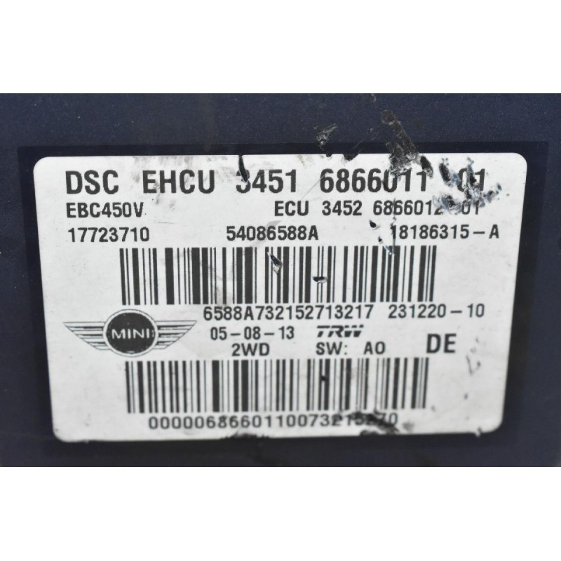 Μονάδα ABS Mini Cooper S - Countryman 2010-2019 3451 6866011-01 54086588A 17723710 18186315-A
