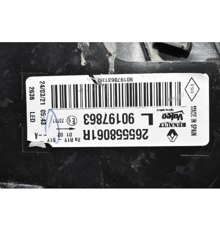Φανάρι Πίσω Αριστερά Renault Megane 2015-2022 265558061R 90197863 (Γνήσιο)