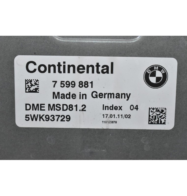 Εγκέφαλος Bmw E90 E81 E87 N43B20A 2005-2010 7599881 DME 5WK93729 (320 120 520)