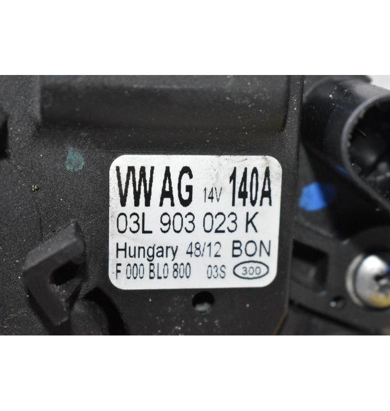 Δυναμός Audi A3 / A4 1.6 TDI CLH 140A 14V 2010-2016 03L903023K (Γνήσιο) (Volkswagen Golf / Seat Leon / Skoda Octavia)