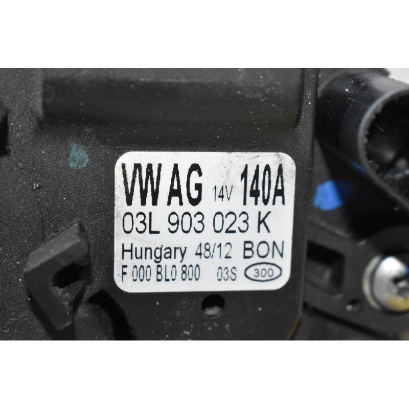 Δυναμός Audi A3 / A4 1.6 TDI CLH 140A 14V 2010-2016 03L903023K (Γνήσιο) (Volkswagen Golf / Seat Leon / Skoda Octavia)