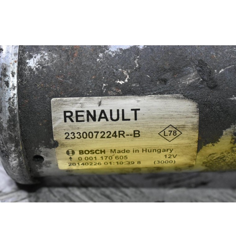 Μίζα Nissan Qashqai - Renault Clio K9K 2014-2017 BOSCH 233007224R (Dacia) (Γνήσιο)