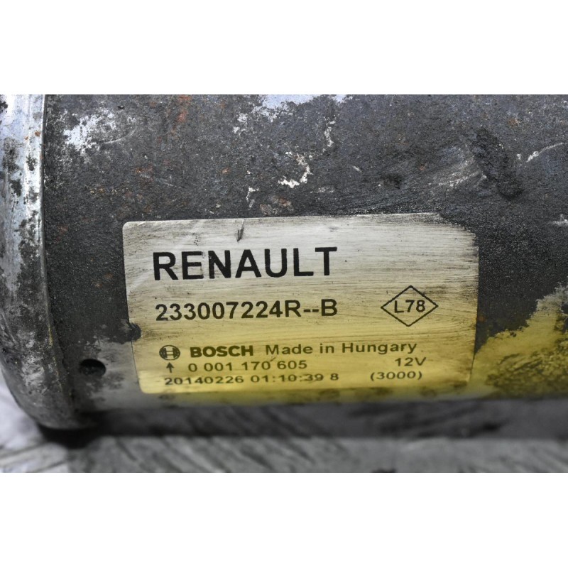 Μίζα Nissan Qashqai - Renault Clio K9K 2014-2017 BOSCH 233007224R (Dacia) (Γνήσιο)