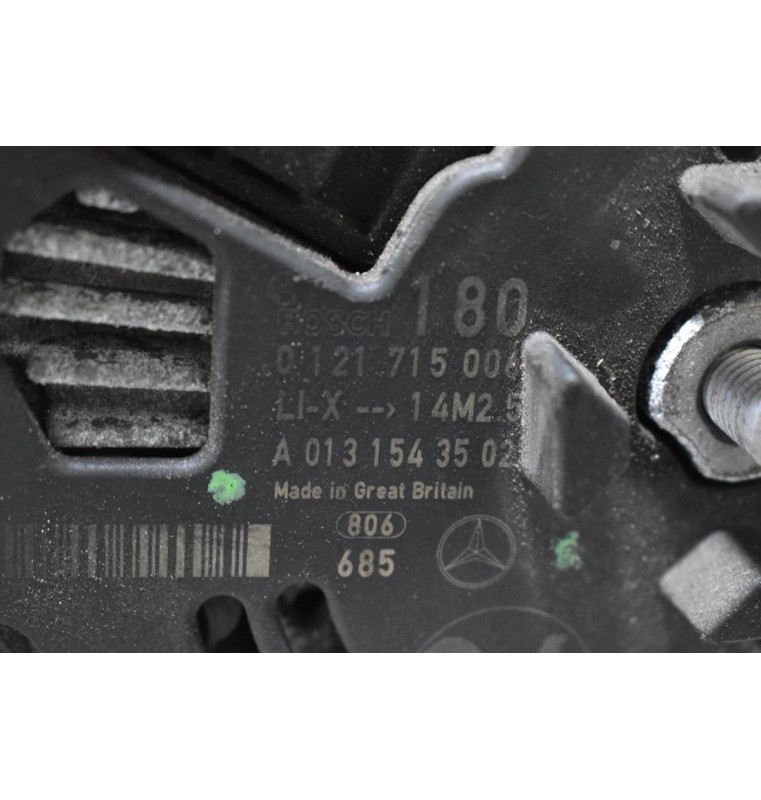 Δυναμό Mercedes-Benz ML 350 3.5 272967 V6 2004-2010 BOSCH 0121715006 A0131543502 180A (Γνήσιο)