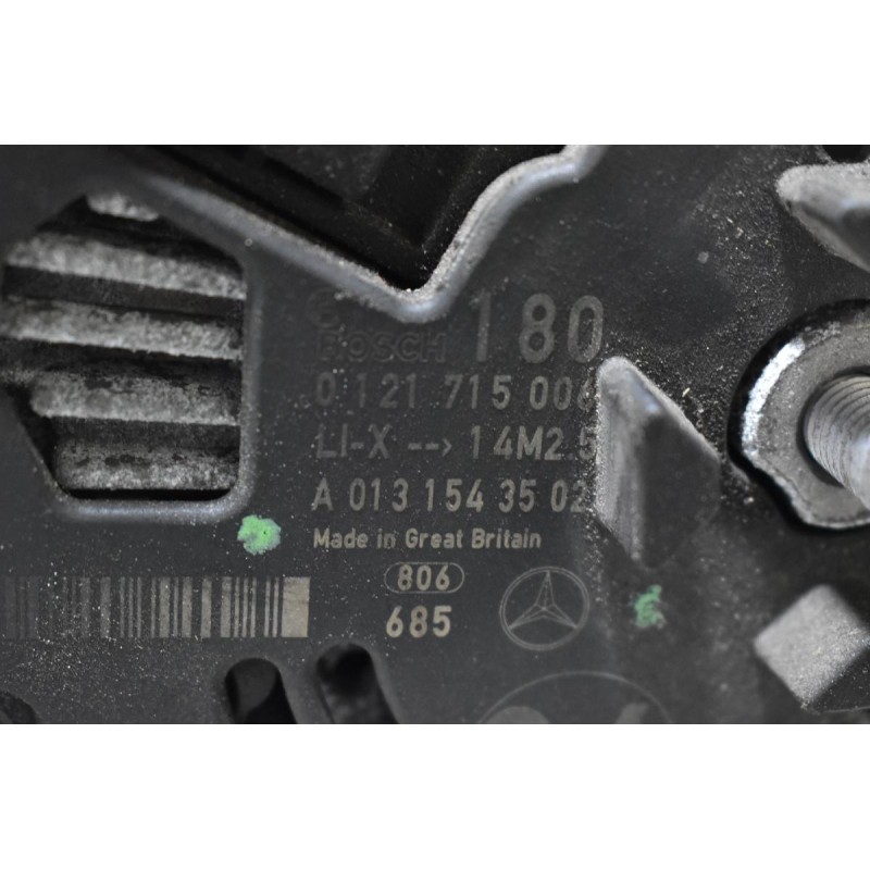 Δυναμό Mercedes-Benz ML 350 3.5 272967 V6 2004-2010 BOSCH 0121715006 A0131543502 180A (Γνήσιο)