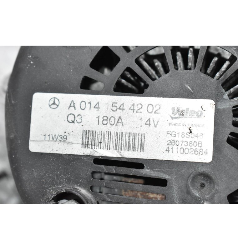 Δυναμό Mercedes-Benz E 350 W212 / CLS 276952 3.5 180A 14V 2011-2016 A0141544202 (Γνήσια) (Σπασιμο Στο Πλαστικό)